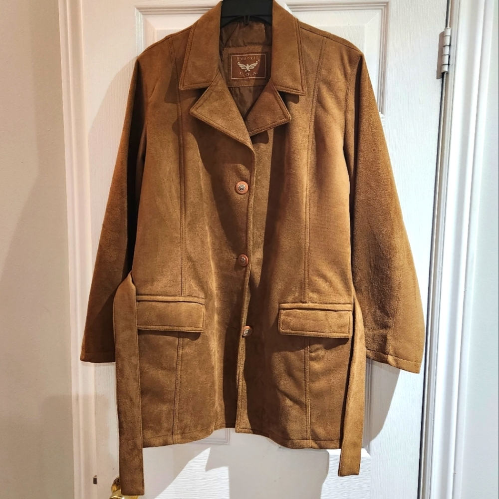 Womens Emporio E.G.A. Suede Jacket